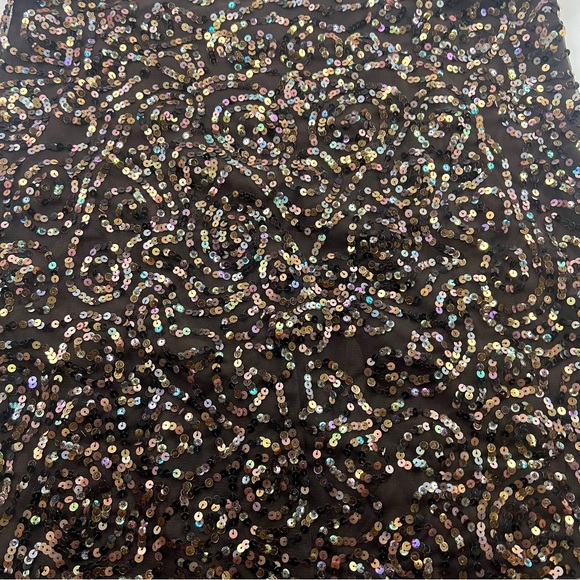 BCBGMaxAzria women’s brown sequin y2k skirt M L32-19 - Picture 5 of 6